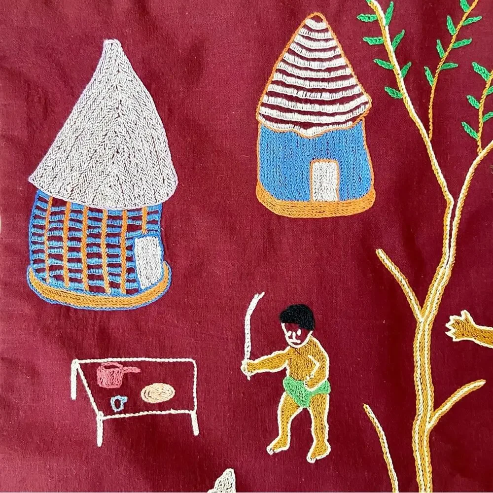 Handmade Embroidered Pillow Cover